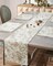 Floral Linen Table Runner for Kitchen & Dining – Farmhouse Sage Flower Print, Beige Linen Blend, 13 x 72 Inch – Indoor & Outdoor Table Decor for Christmas, Holidays, Parties